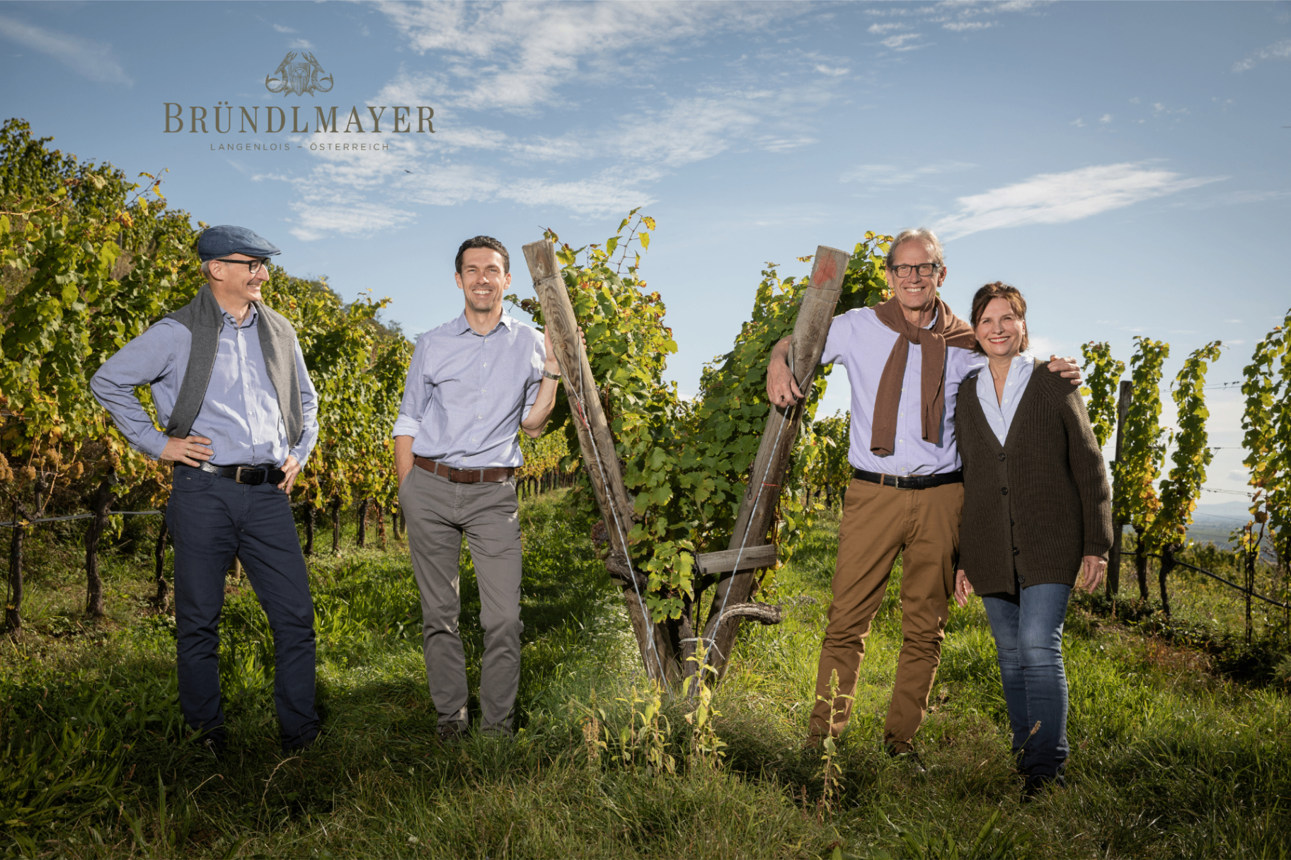 Bründlmayer family in the vineyard, Langenlois
